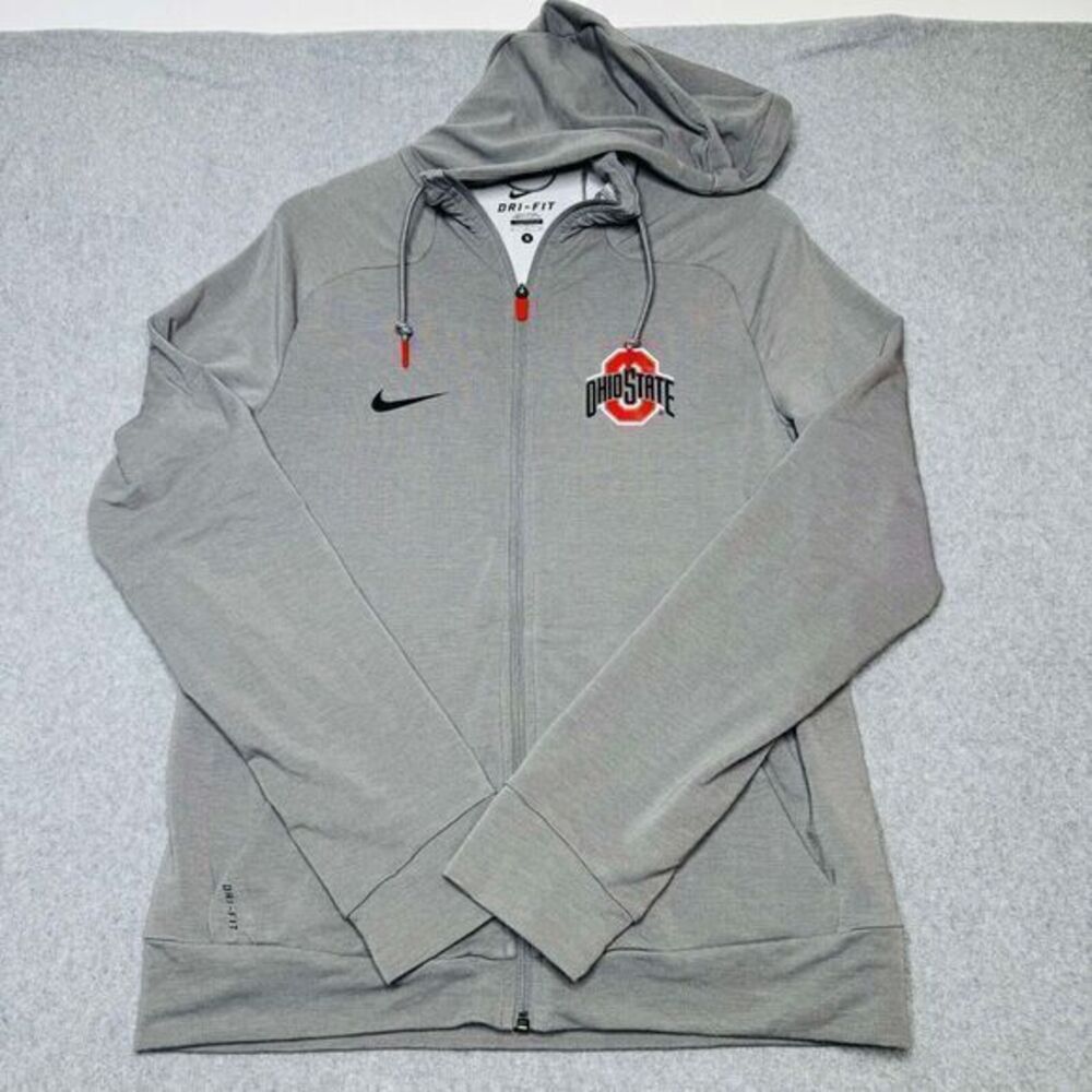Ohio State Buckeyes Nike Jacket Full Zip Men's‎ Gray Size Small Dri Fit